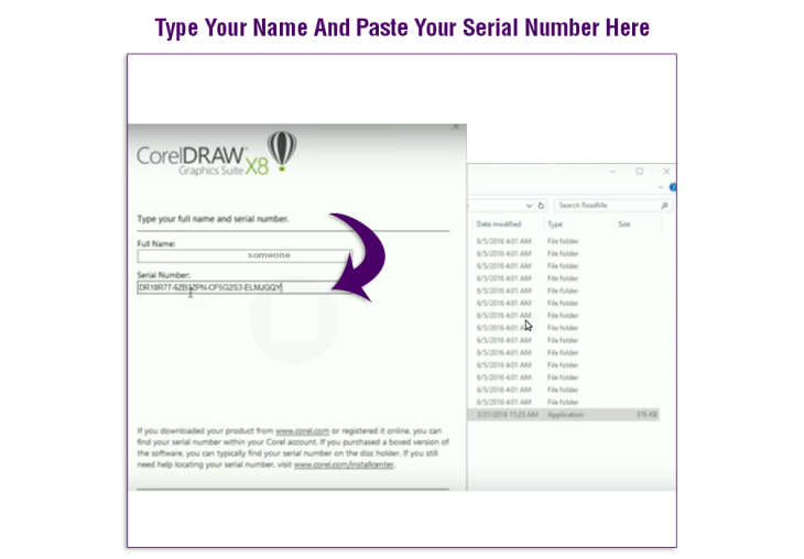 how to change corel draw x7 serial number